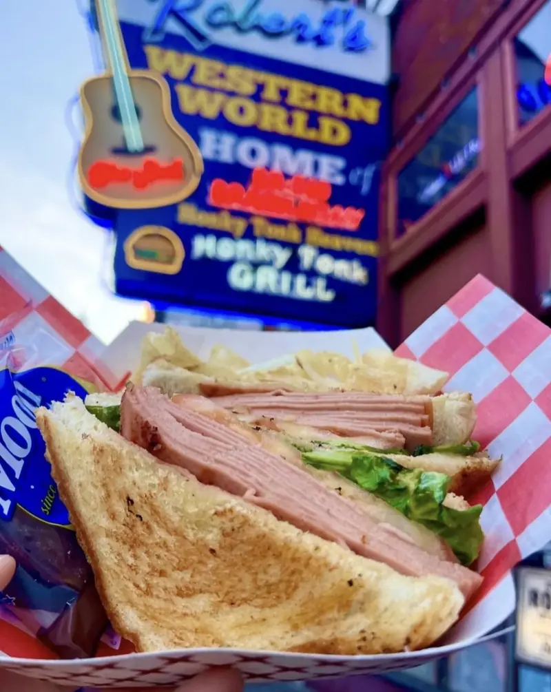 Fried bologna sandwich roberts western world in Nashville