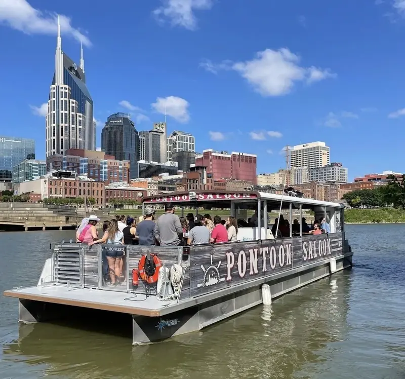Nashville pontoon party cruise on the Cumberland River