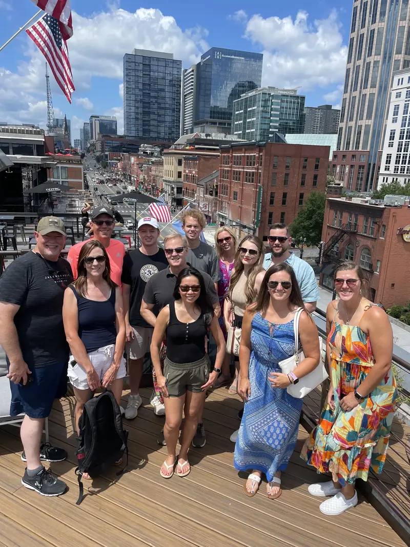 Nashville rooftop bar hop with skyline views