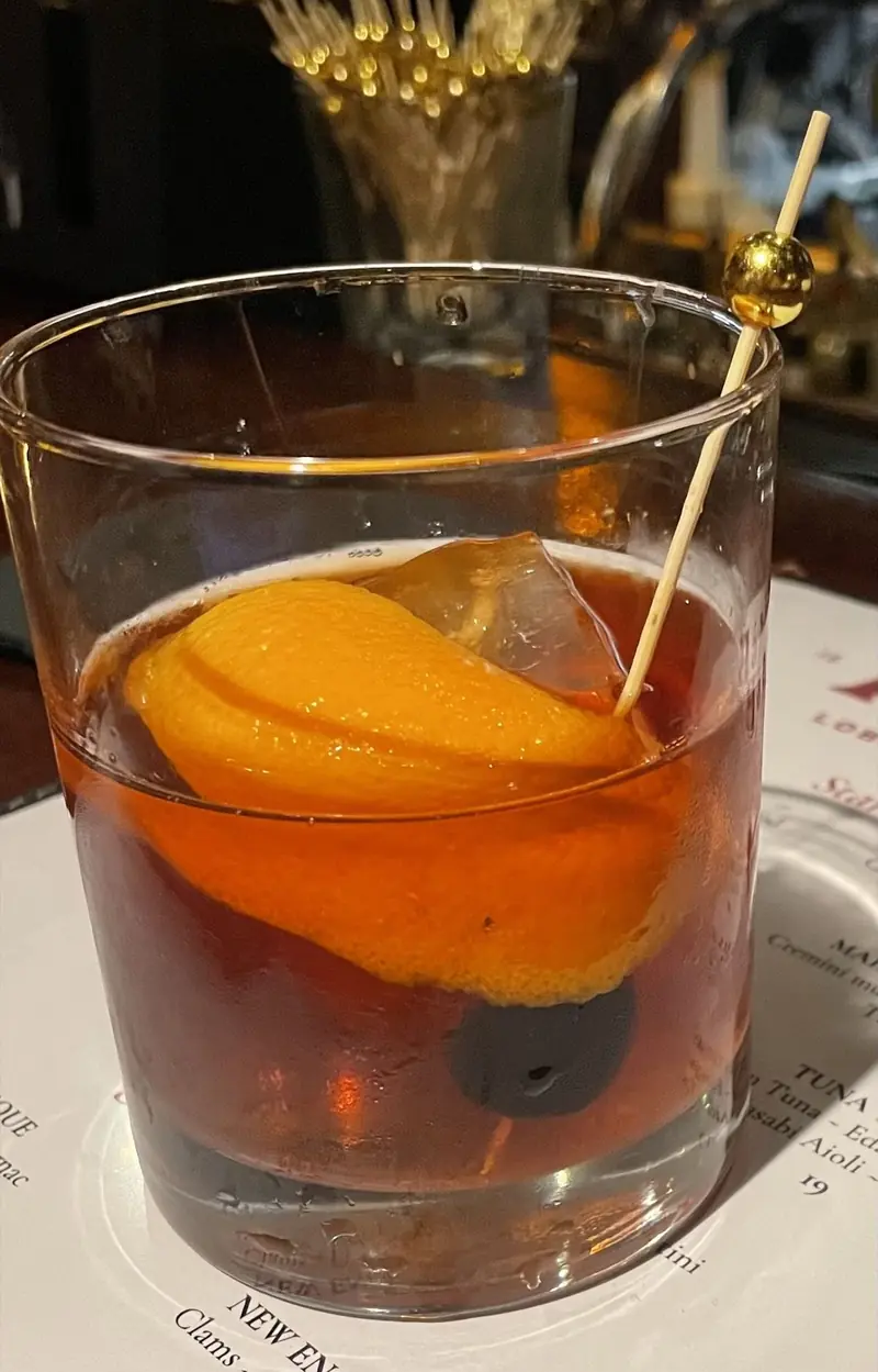 An old fashioned cocktail