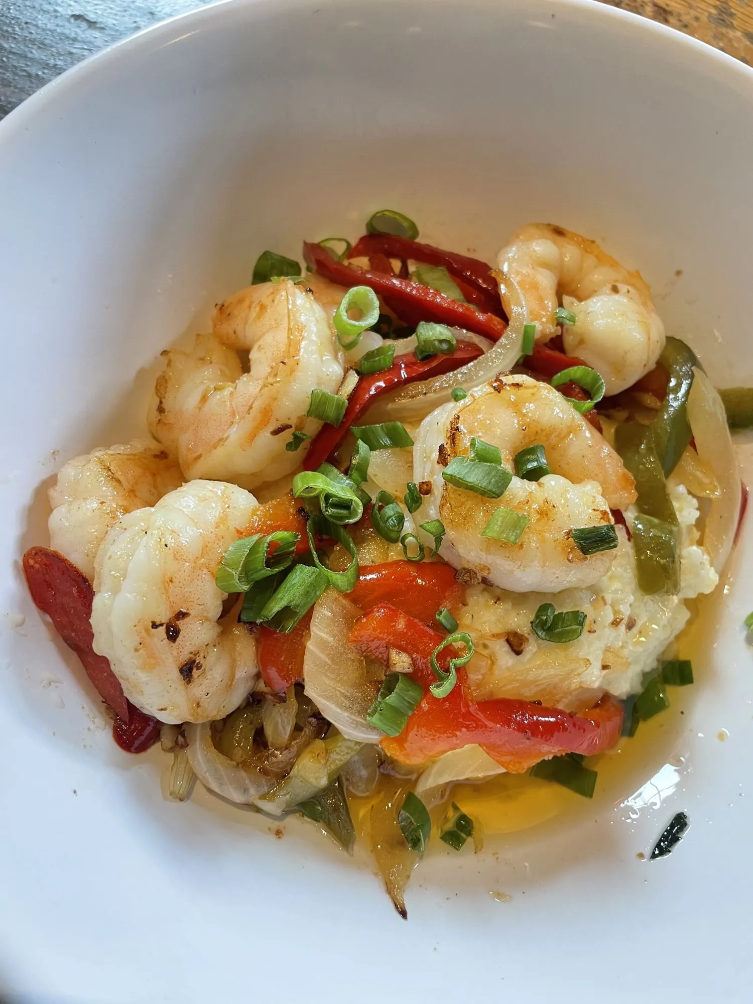 Shrimp and grits made from scratch at a Nashville restaurant